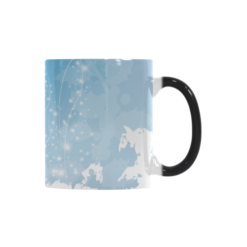 christmas design in blue and white Custom Morphing Mug