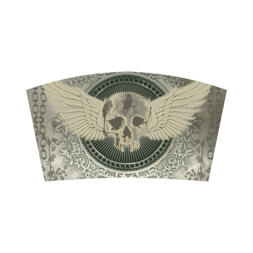 Skull with wings and roses on vintage background Bandeau Top