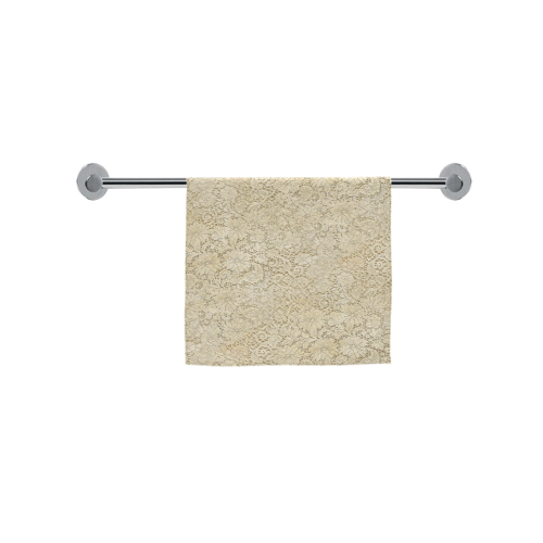 Old CROCHET / LACE FLORAL pattern - beige Custom Towel 16"x28"
