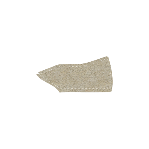 Old CROCHET / LACE FLORAL pattern - beige Men's Unusual Slip-on Canvas Shoes (Model 019)