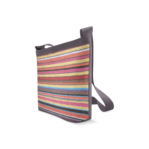 Traditional WOVEN STRIPES FABRIC - colored Crossbody Bags (Model 1613)