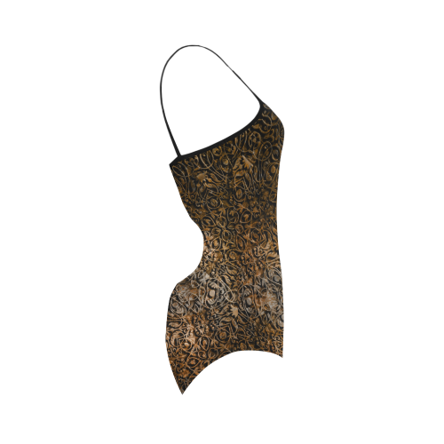 brown Strap Swimsuit ( Model S05)