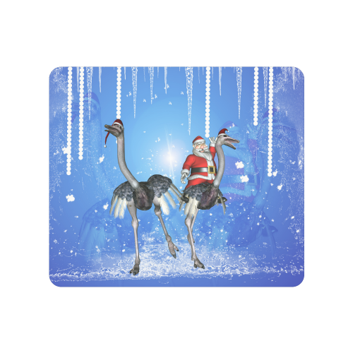 Funny ostrich with Santa Claus Men's Clutch Purse （Model 1638）