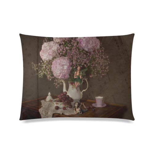 A Fairy Dreaming In Pastel Custom Zippered Pillow Case 20"x26"(Twin Sides)