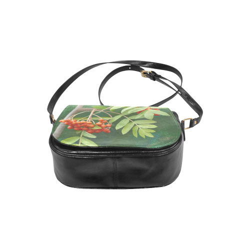 Watercolor Rowan tree - Sorbus aucuparia Classic Saddle Bag/Small (Model 1648)