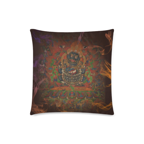 Tibetan Buddhism Mahakala Custom Zippered Pillow Case 18"x18"(Twin Sides)