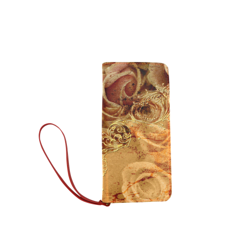 Wonderful vintage design with roses Women's Clutch Wallet (Model 1637)