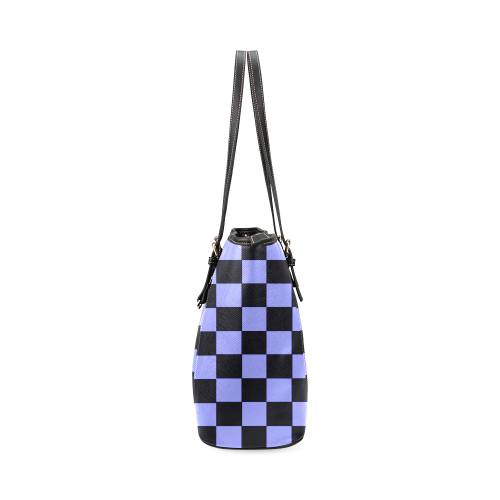 checkerboard Whimzy Leather Tote Bag/Small (Model 1640)