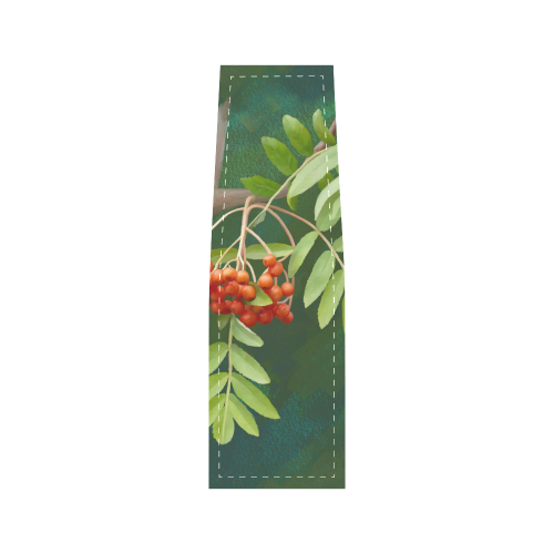 Watercolor Rowan tree - Sorbus aucuparia Saddle Bag/Small (Model 1649) Full Customization