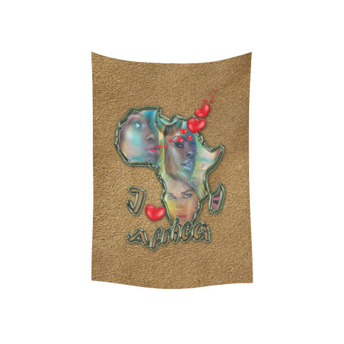 I love africa Cotton Linen Wall Tapestry 40"x 60"