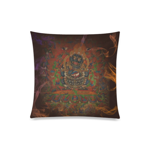 Tibetan Buddhism Mahakala Custom Zippered Pillow Case 20"x20"(Twin Sides)