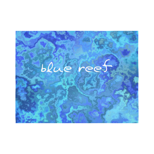 blue reef Cotton Linen Wall Tapestry 80"x 60"