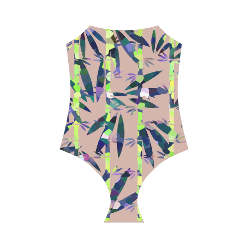 Bamboo Leaves Strap Swimsuit ( Model S05)