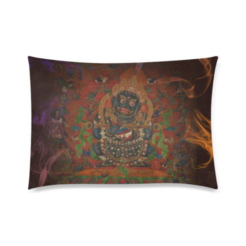 Tibetan Buddhism Mahakala Custom Zippered Pillow Case 20"x30"(Twin Sides)
