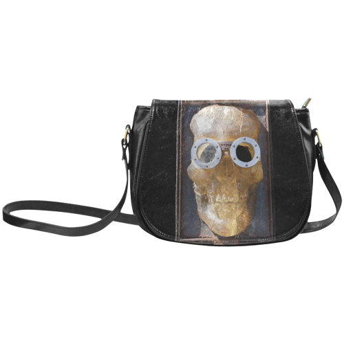 Steampunk Skull Classic Saddle Bag/Large (Model 1648)