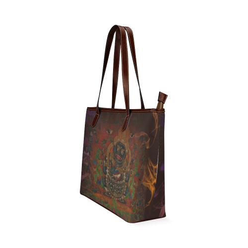 Tibetan Buddhism Mahakala Shoulder Tote Bag (Model 1646)