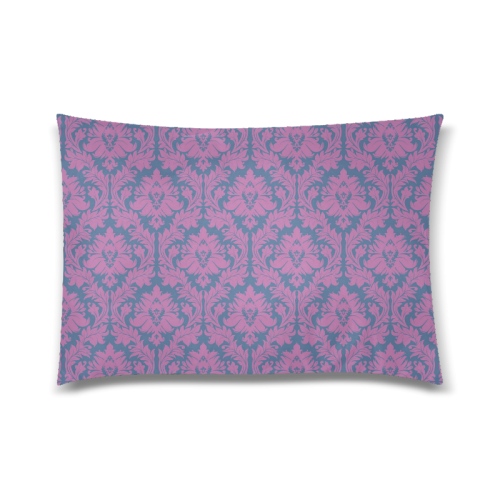 autumn fall colors pink blue damask pattern