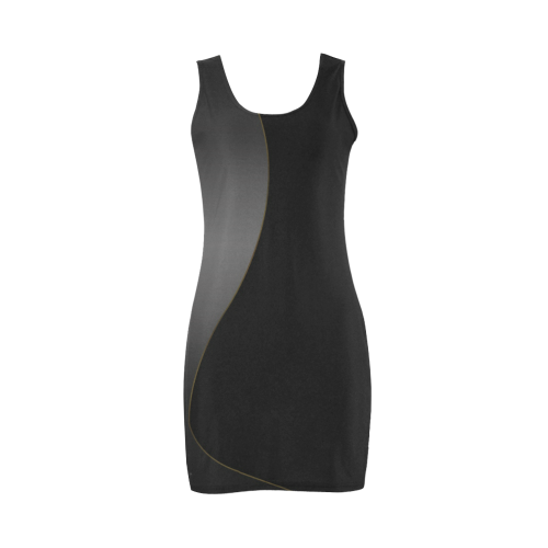 Elegant Black Medea Vest Dress (Model D06)