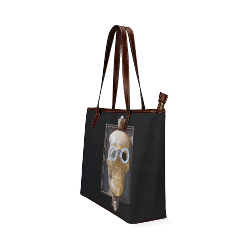 Steampunk Skull Shoulder Tote Bag (Model 1646)