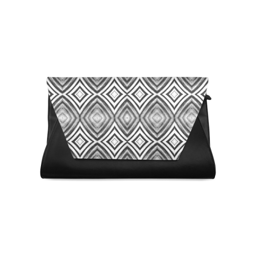 black and white diamond pattern Clutch Bag (Model 1630)