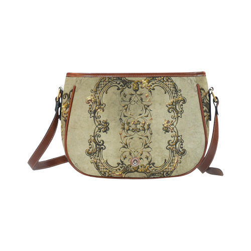 Beautiful decorative vintage design Saddle Bag/Small (Model 1649) Full Customization