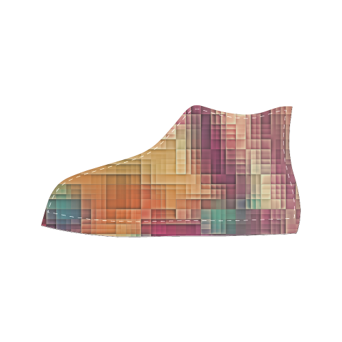 tetris 3 Men’s Classic High Top Canvas Shoes (Model 017)