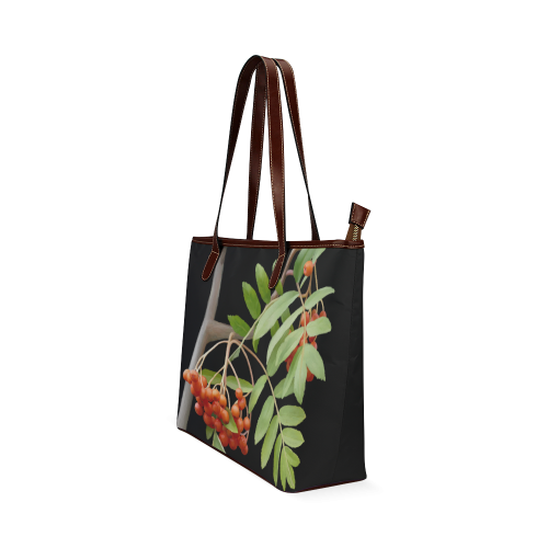 Rowan tree watercolor Shoulder Tote Bag (Model 1646)
