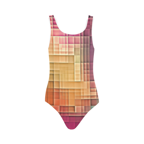tetris 3 Vest One Piece Swimsuit (Model S04)