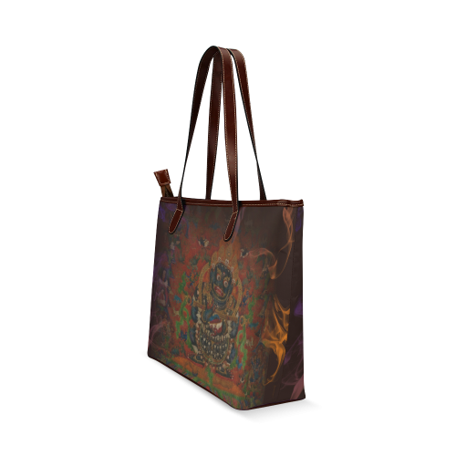 Tibetan Buddhism Mahakala Shoulder Tote Bag (Model 1646)
