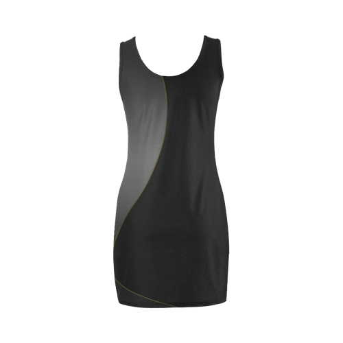 Elegant Black Medea Vest Dress (Model D06)