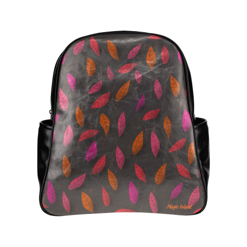 Red Leaves. Inspired by the Magic Island of Gotland. Multi-Pockets Backpack (Model 1636)