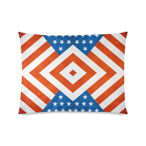 America Custom Zippered Pillow Case 20"x26"(Twin Sides)