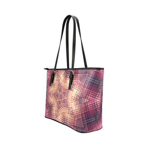 tetris 4 Leather Tote Bag/Large (Model 1651)