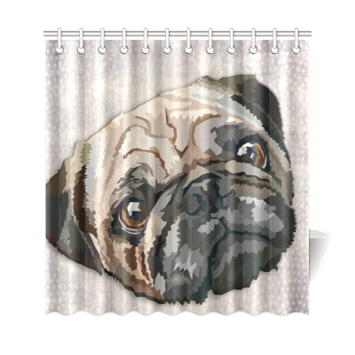 pug love Shower Curtain 69"x72"