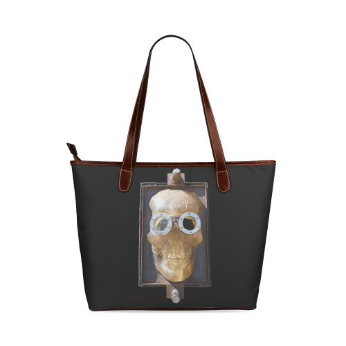 Steampunk Skull Shoulder Tote Bag (Model 1646)