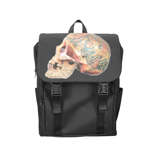 Colored Human Skull Casual Shoulders Backpack (Model 1623)