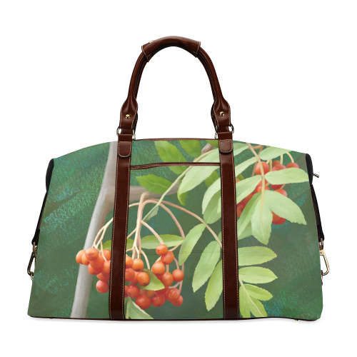 Watercolor Rowan tree - Sorbus aucuparia Classic Travel Bag (Model 1643)