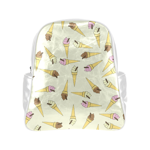 Neapolitan Ice Cream Multi-Pockets Backpack (Model 1636)