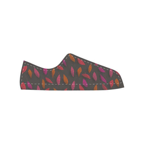 Red Leaves. Inspired by the Magic Island of Gotland. Women's Classic Canvas Shoes (Model 018)
