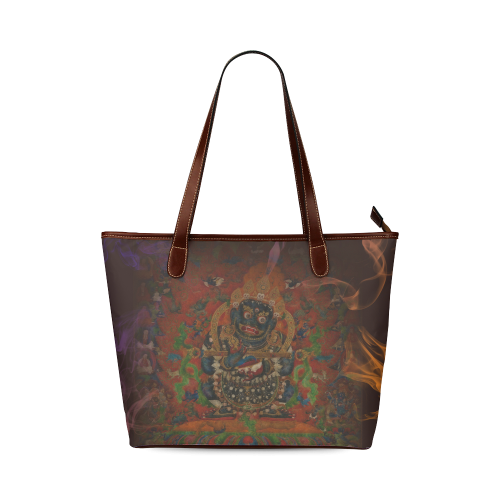 Tibetan Buddhism Mahakala Shoulder Tote Bag (Model 1646)