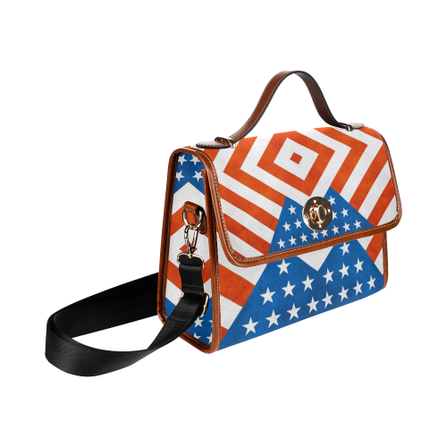 America Waterproof Canvas Bag/All Over Print (Model 1641) ID D556248