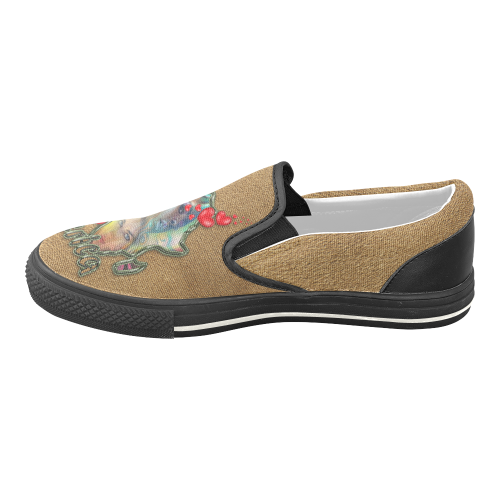 I love africa Men's Unusual Slip-on Canvas Shoes (Model 019)