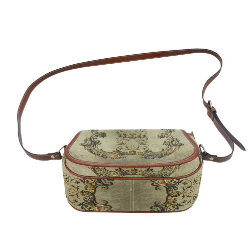 Beautiful decorative vintage design Saddle Bag/Small (Model 1649) Full Customization