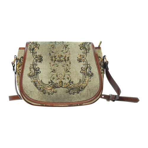 Beautiful decorative vintage design Saddle Bag/Small (Model 1649) Full Customization