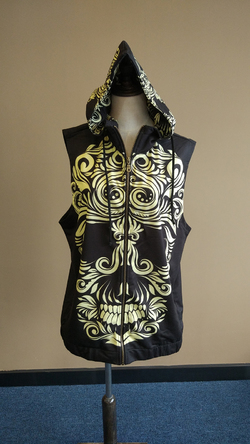 All Over Print Sleeveless Zip Up Hoodie for Kid (Model H16)