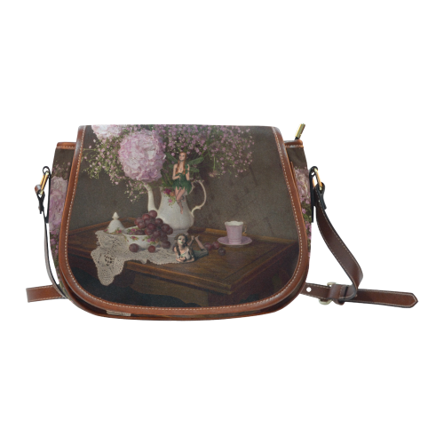 A Fairy Dreaming In Pastel Saddle Bag/Small (Model 1649) Full Customization