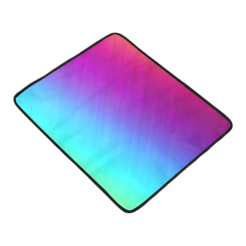 Neon Rainbow Rays Of Light Beach Mat 78"x 60"