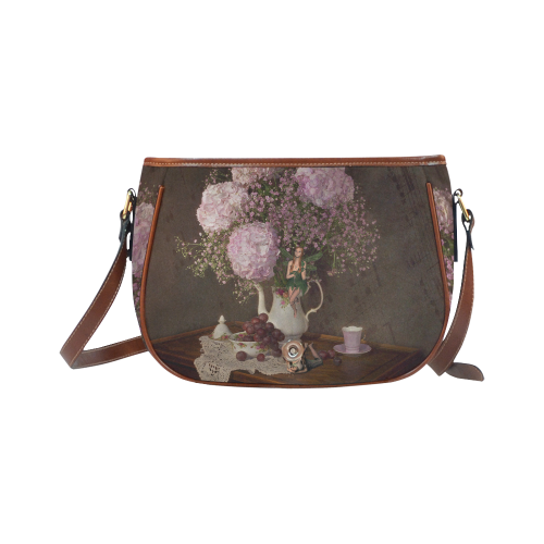 A Fairy Dreaming In Pastel Saddle Bag/Small (Model 1649) Full Customization