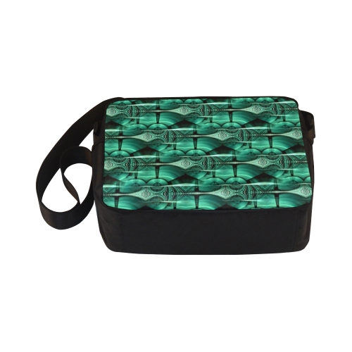 3D Kaleidoscope MOSAIC pattern - ocean green Classic Cross-body Nylon Bags (Model 1632)