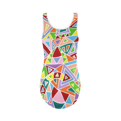 Triangulation Vest One Piece Swimsuit (Model S04)